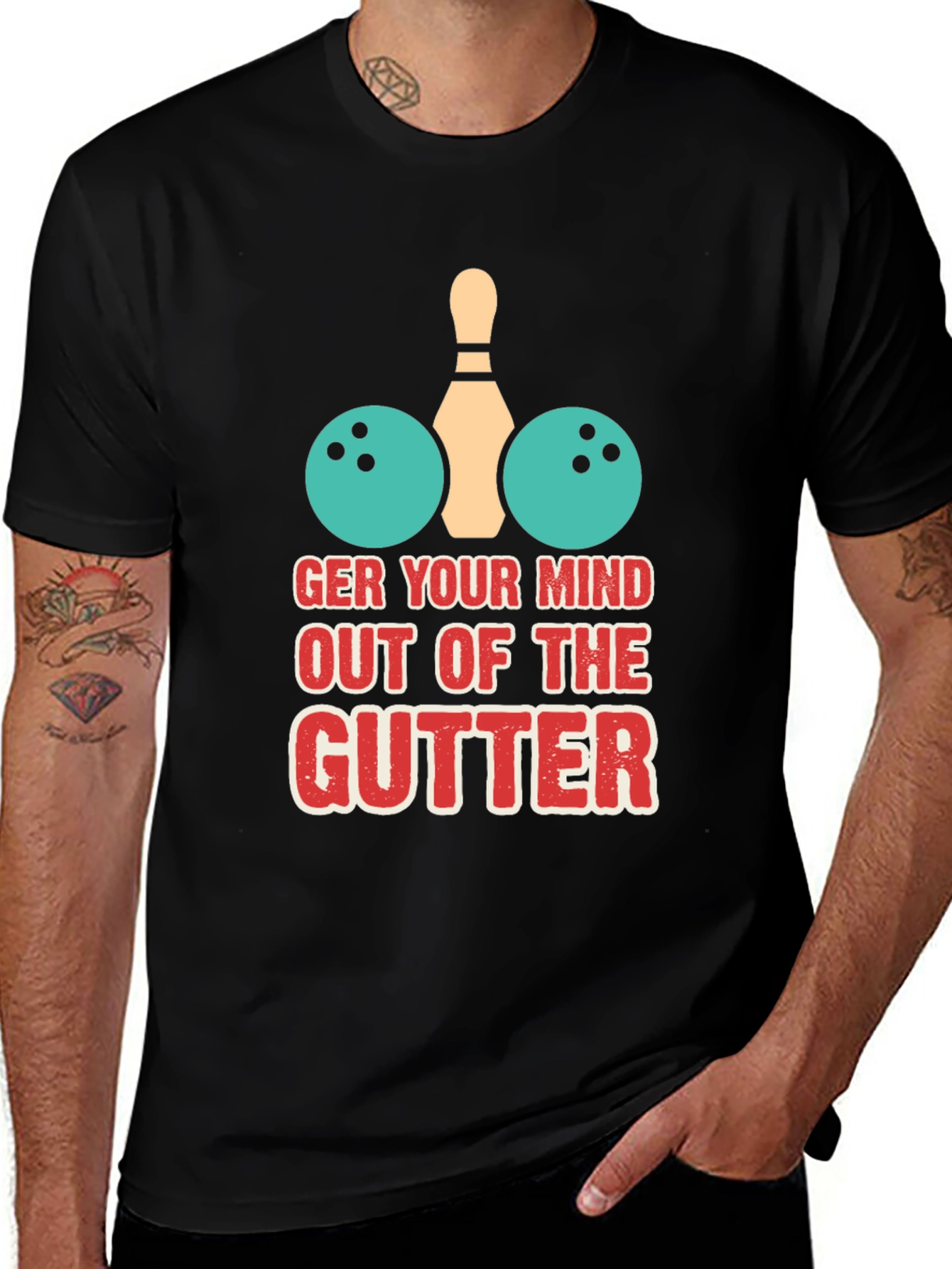 Variant 2 of Bowling Mind Gutter Graphic Tee