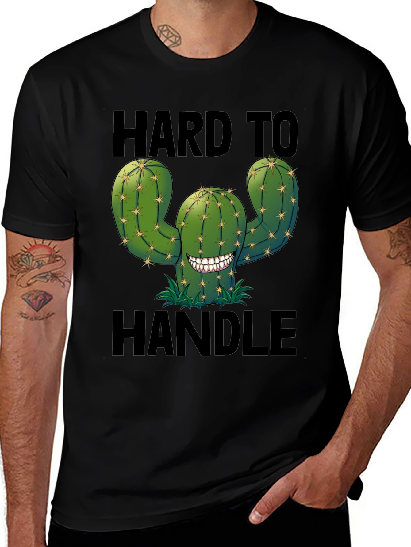 Variant 18 of Hard to Handle Cactus T-Shirt - Funny Graphic Tee