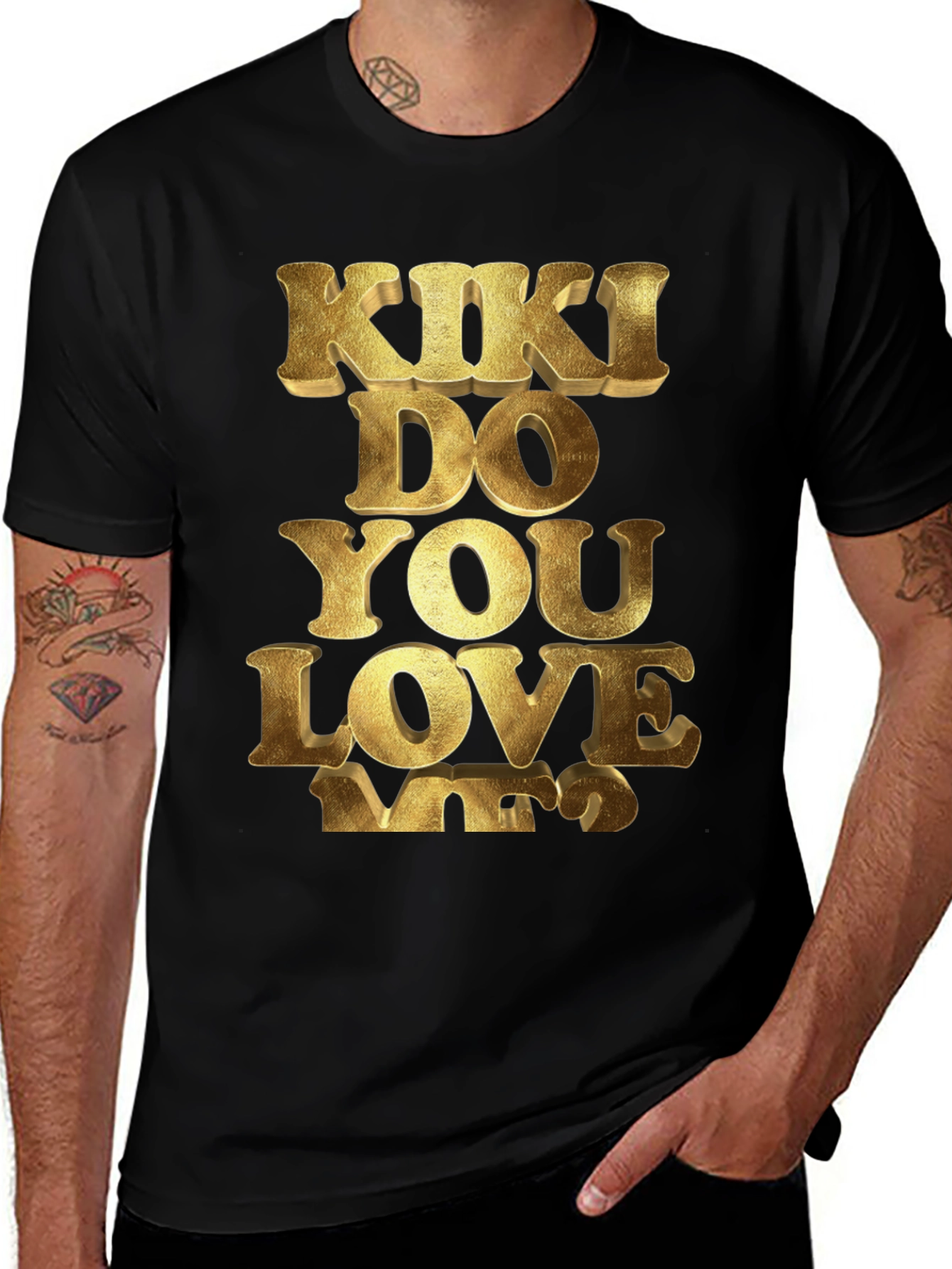 Variant 2 of Kiki Do You Love Me Tee - Trendy Graphic T-Shirt