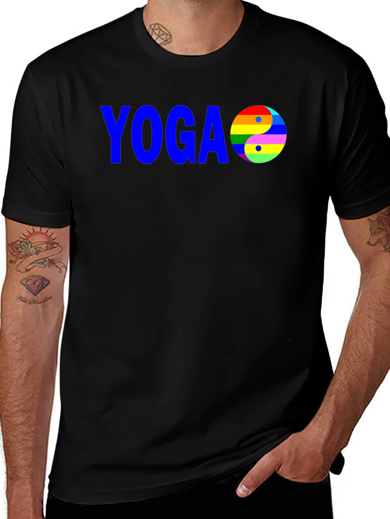 Variant 20 of Yoga Yin Yang LGBTQ Pride T-Shirt