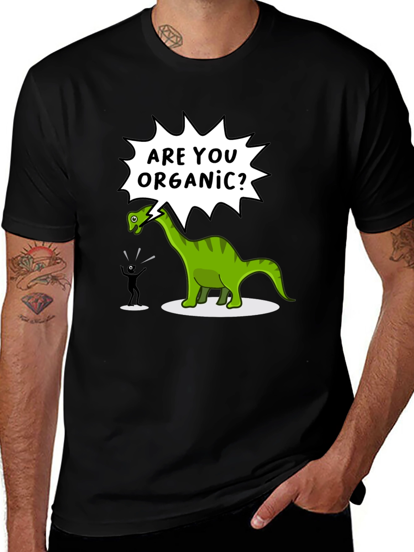 Variant 25 of Organic Dinosaur Graphic T-Shirt