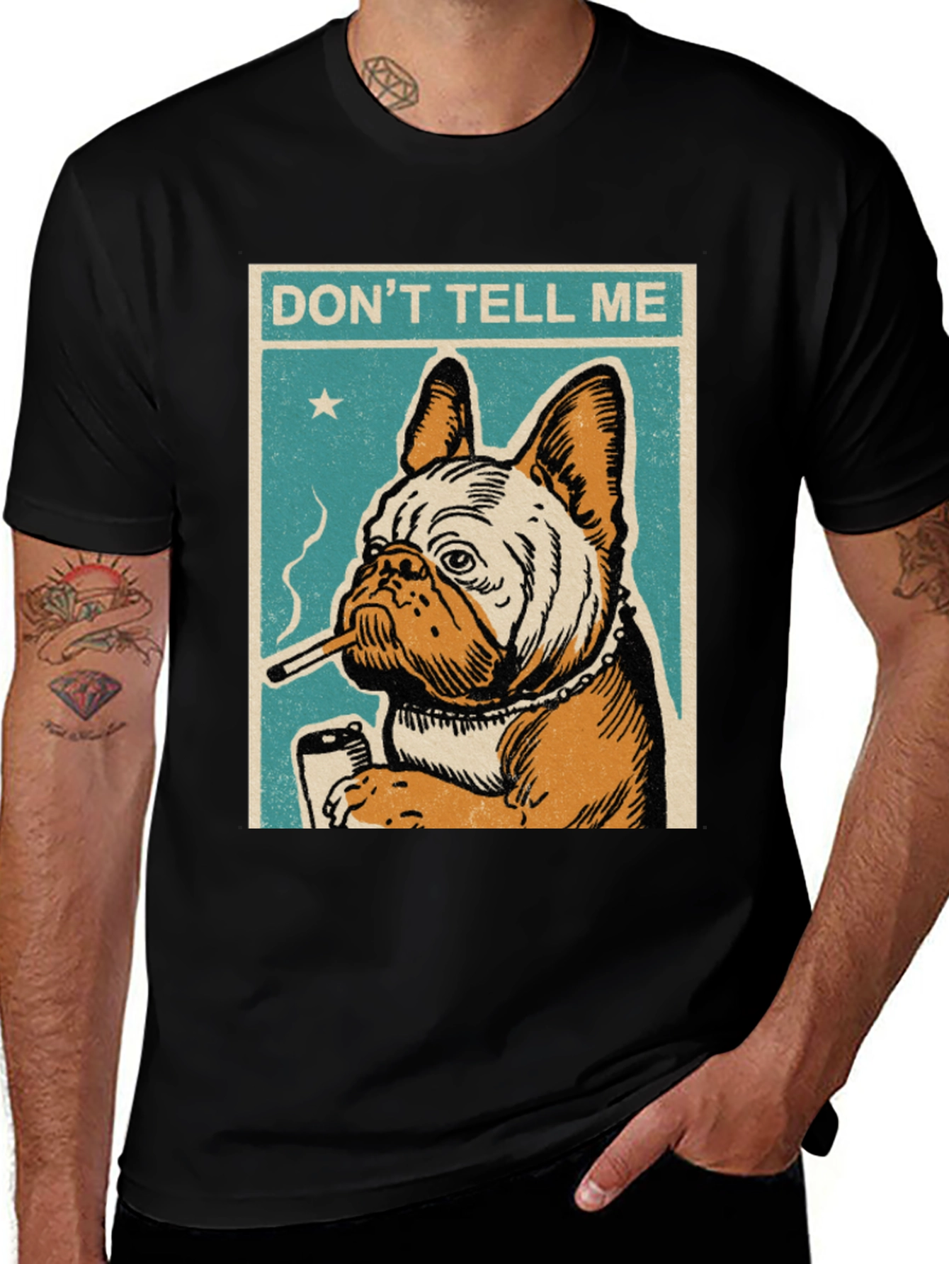 Variant 22 of Dog Smoking Graphic T-Shirt