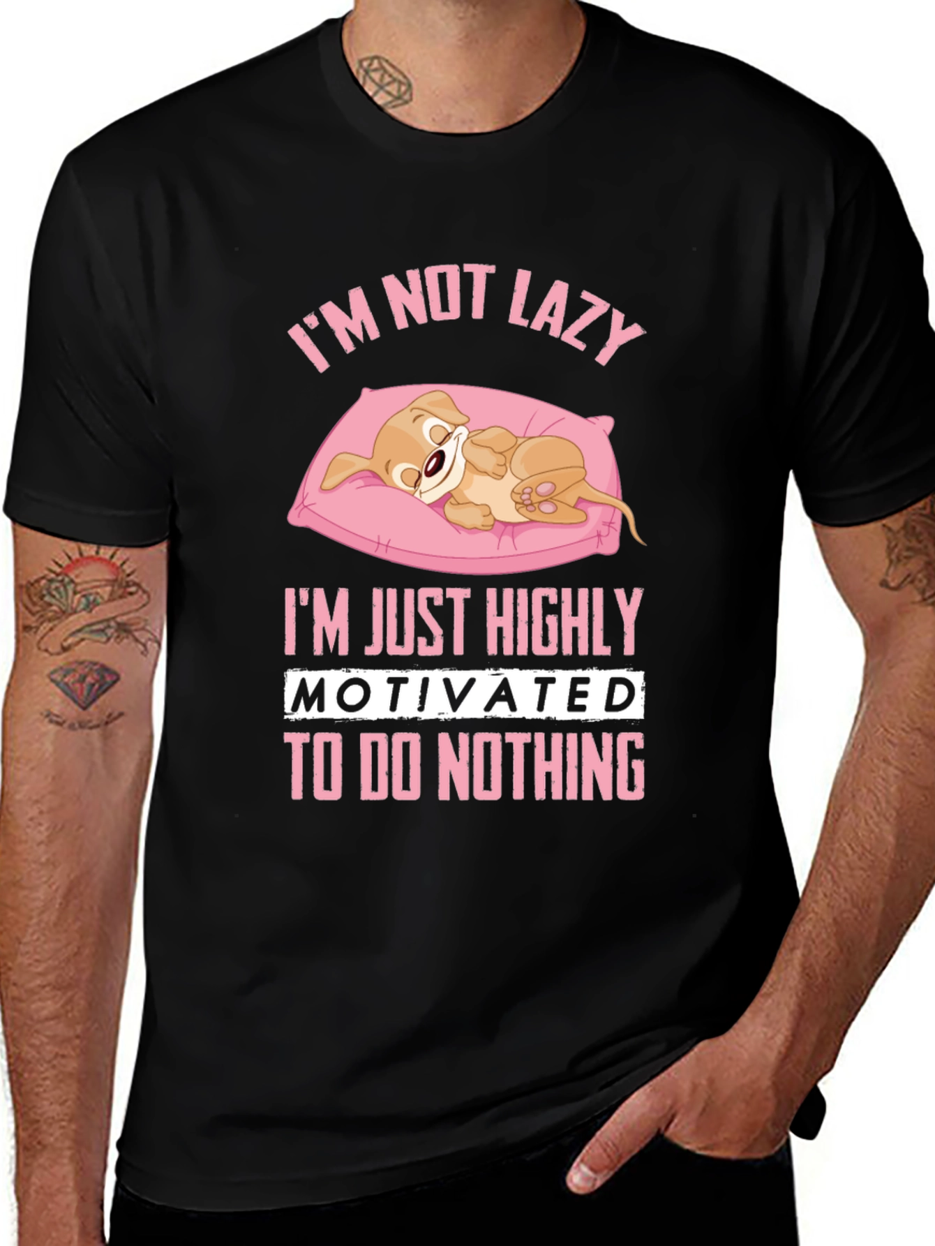 Variant 13 of Funny Dog Nap T-Shirt - I'm Not Lazy
