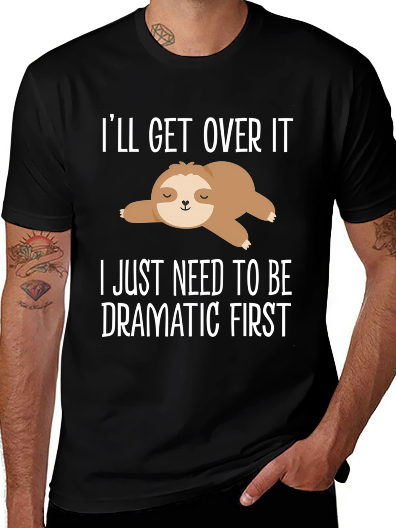 Variant 8 of Funny Sloth Dramatic T-Shirt