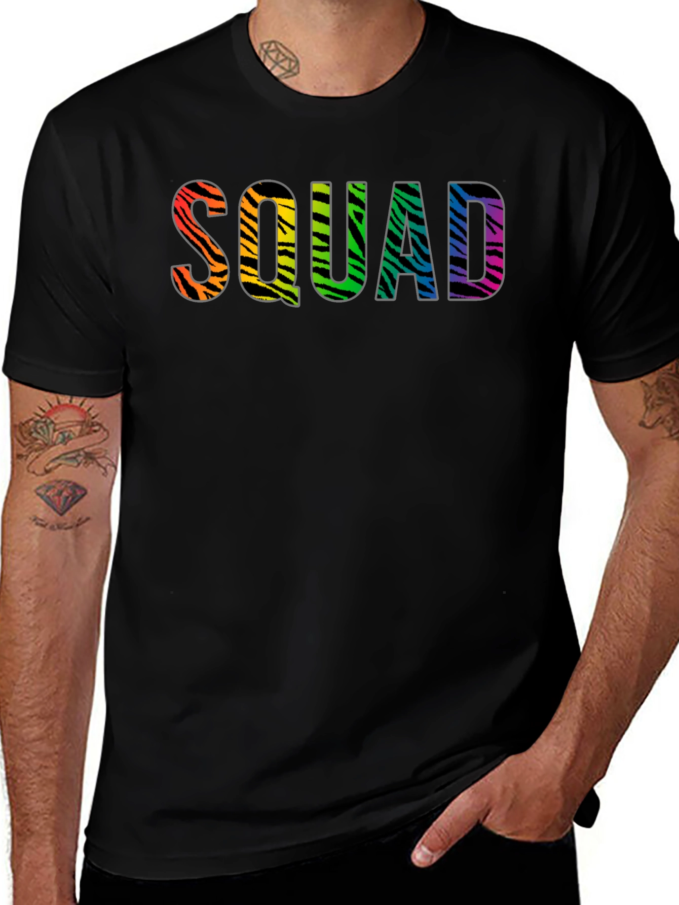 Variant 18 of Squad Zebra Rainbow Graphic Tee