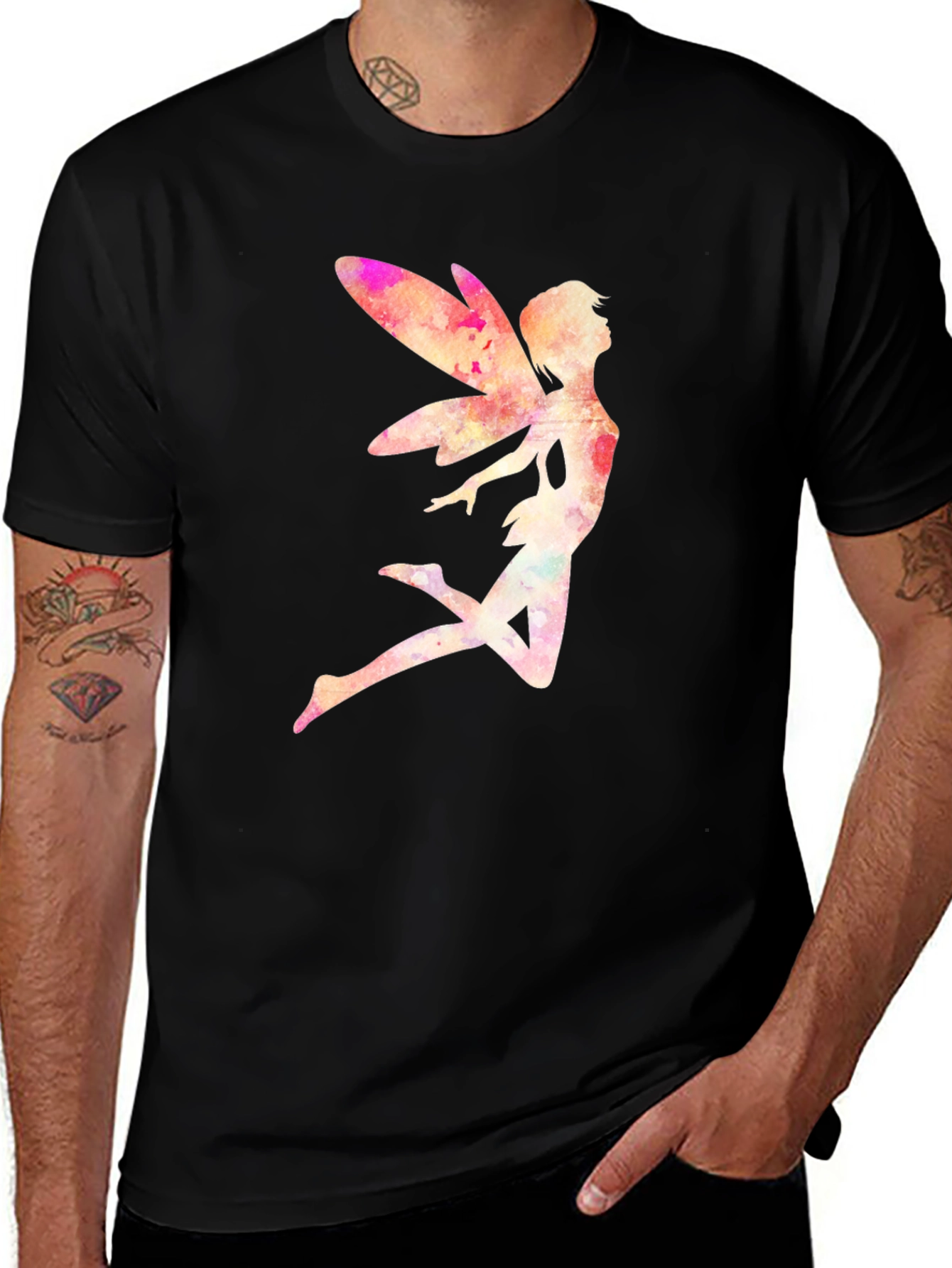 Variant 16 of Fairy Graphic Black T-Shirt