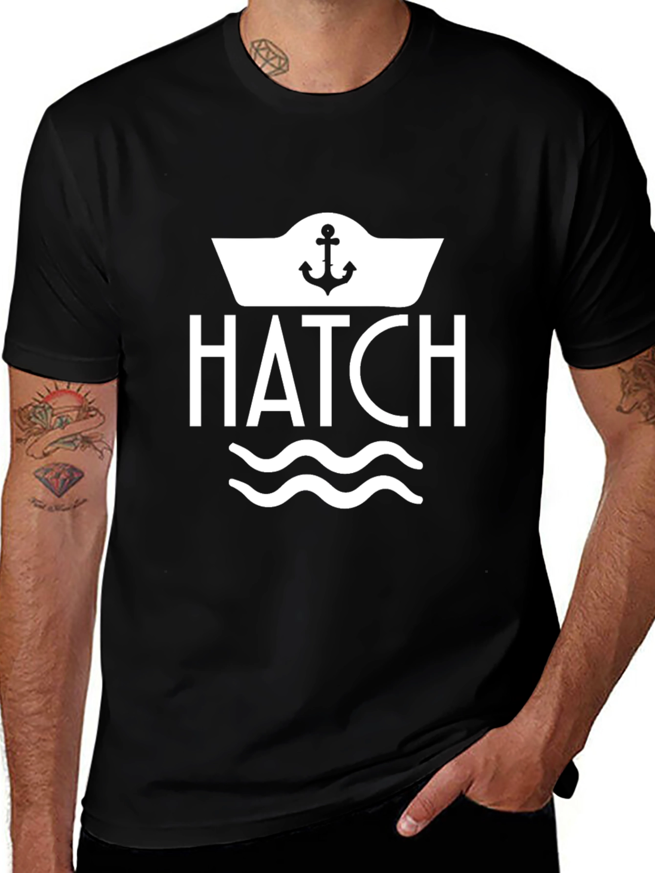 Variant 4 of HATCH Nautical Black T-Shirt