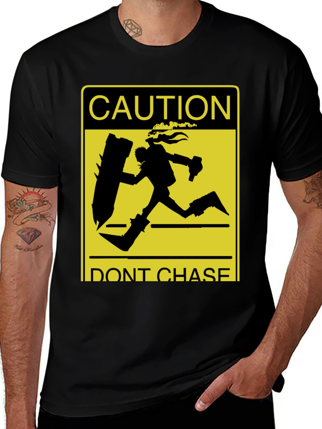 Variant 25 of Caution Don't Chase Funny Video Game T-Shirt