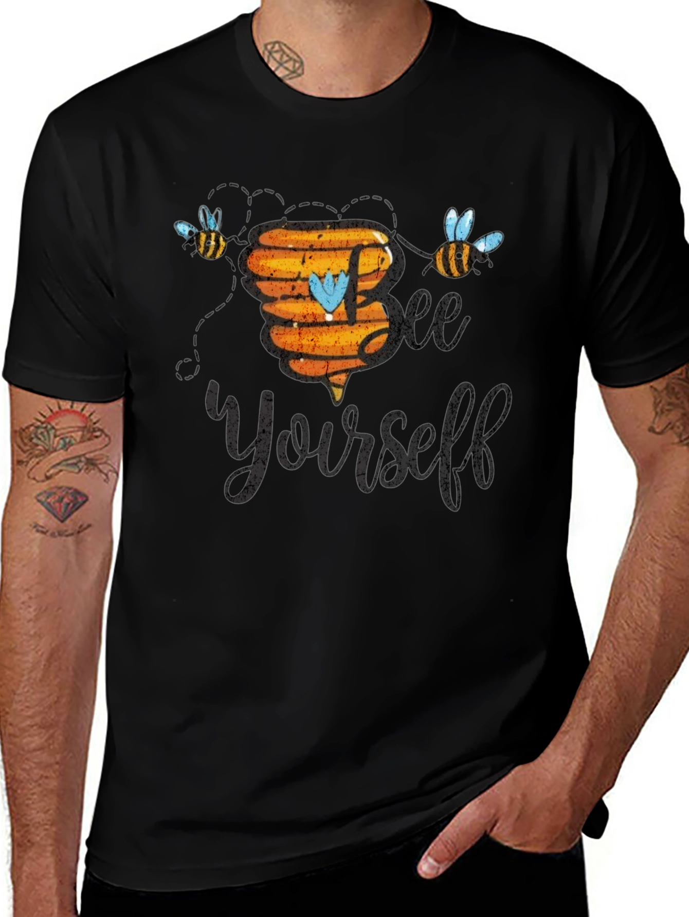Variant 16 of Bee Yourself Black T-Shirt