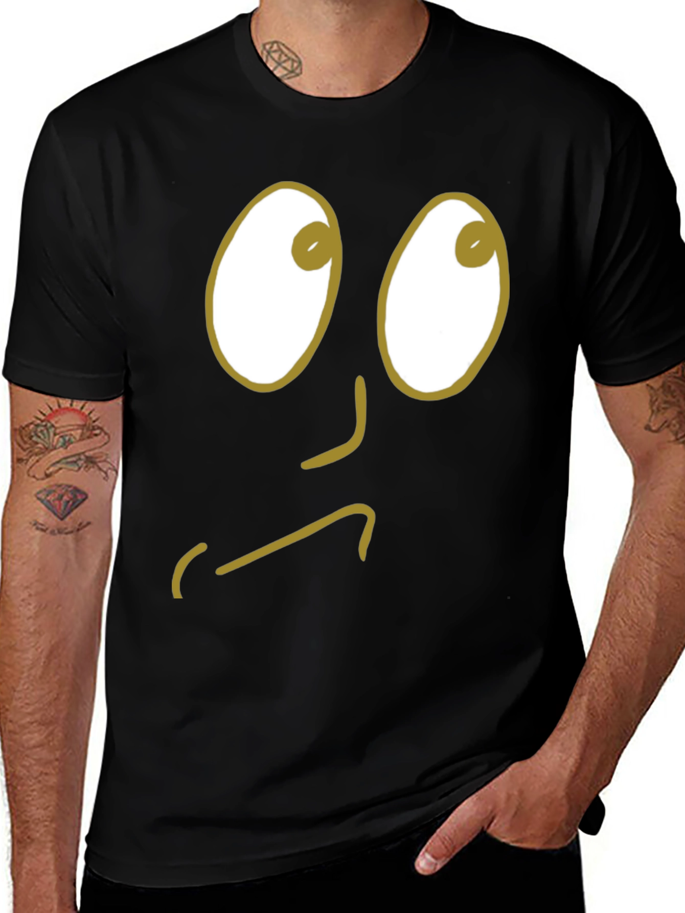 Funny Googly Eyes Face Graphic T-Shirt