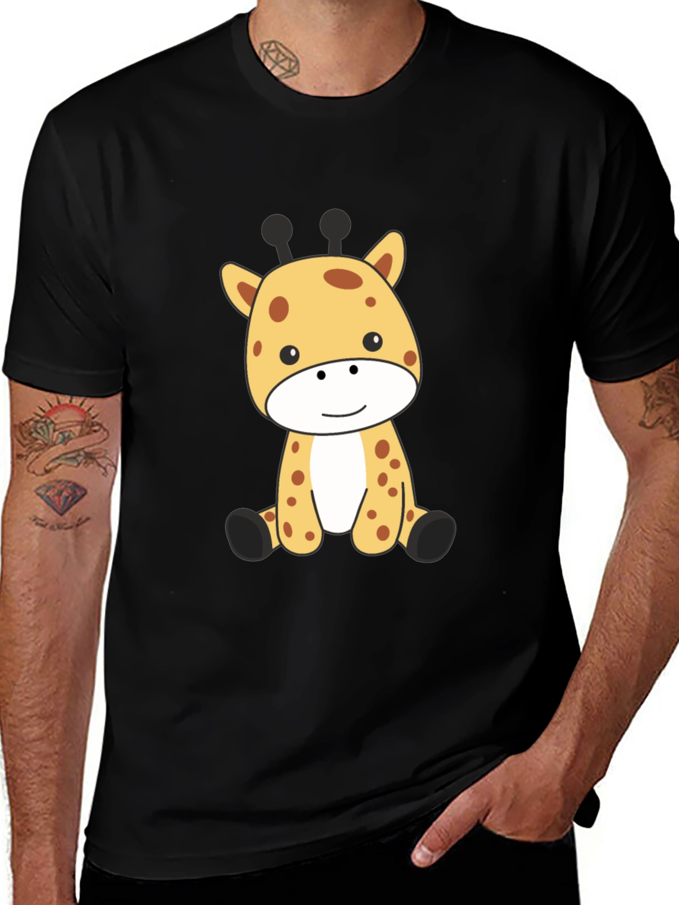 Variant 24 of Cute Giraffe Graphic Tee - Soft Cotton Blend