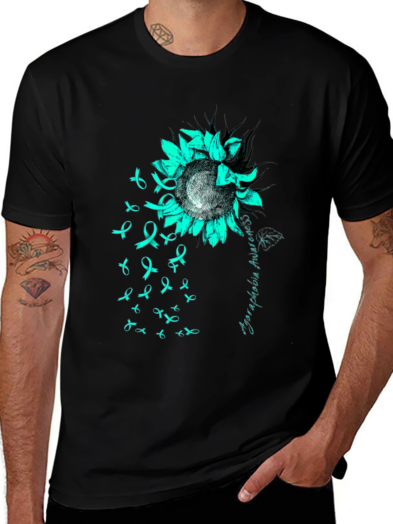 Variant 26 of Agoraphobia Awareness Sunflower T-Shirt