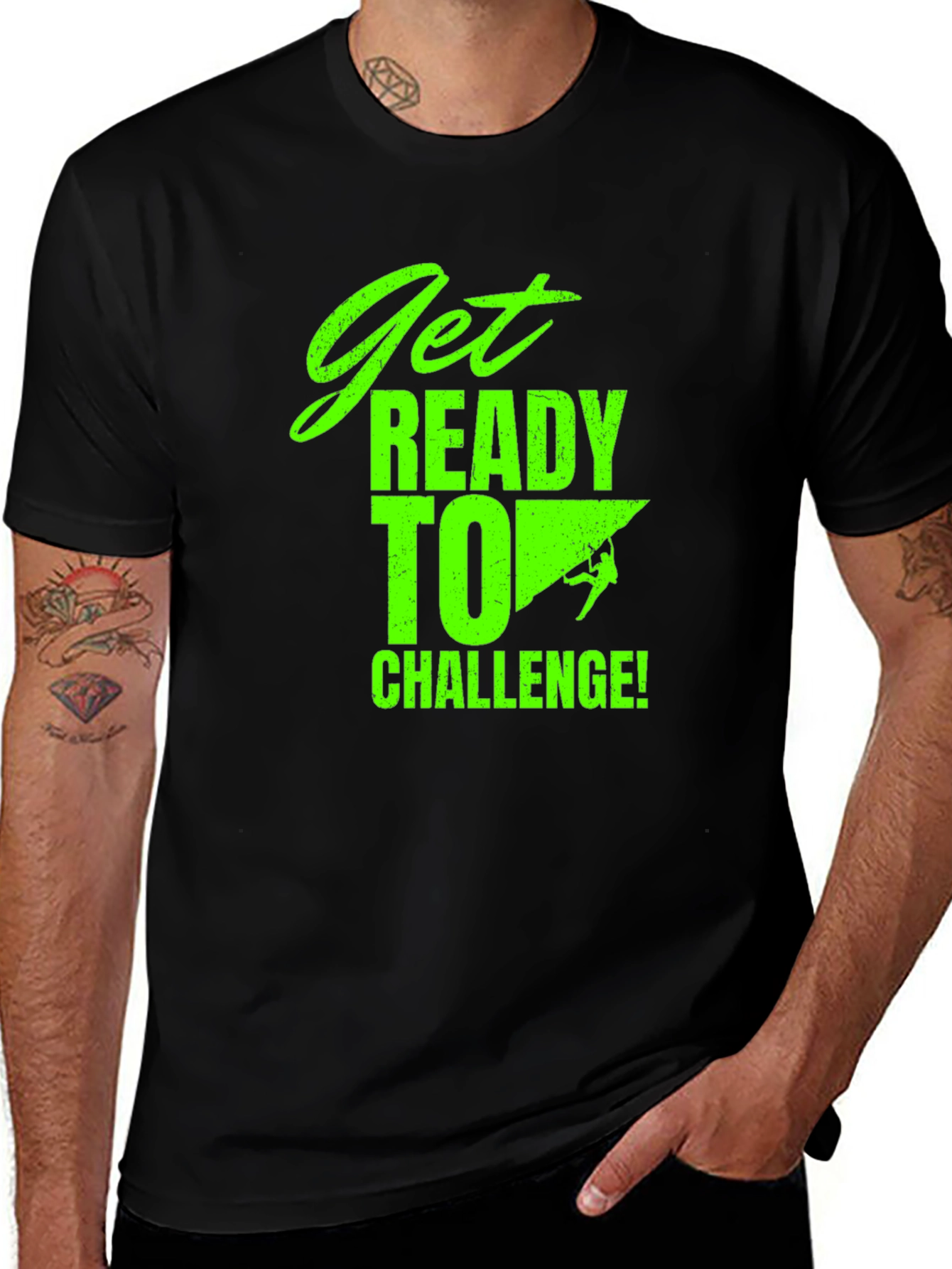 Variant 17 of Get Ready To Challenge Black T-Shirt