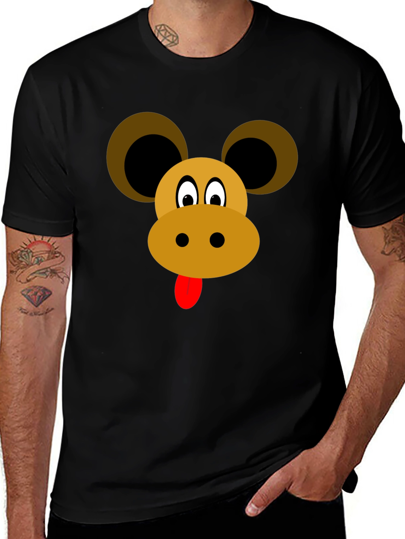 Variant 15 of Cartoon Animal Face Graphic Tee