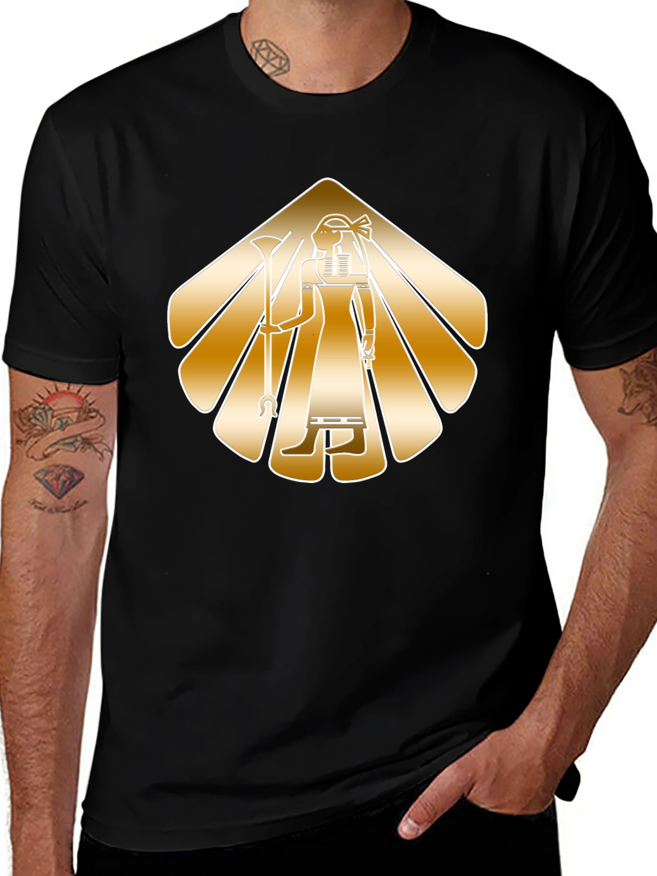 Variant 14 of Egyptian Pharaoh Graphic T-Shirt - Premium Black Tee