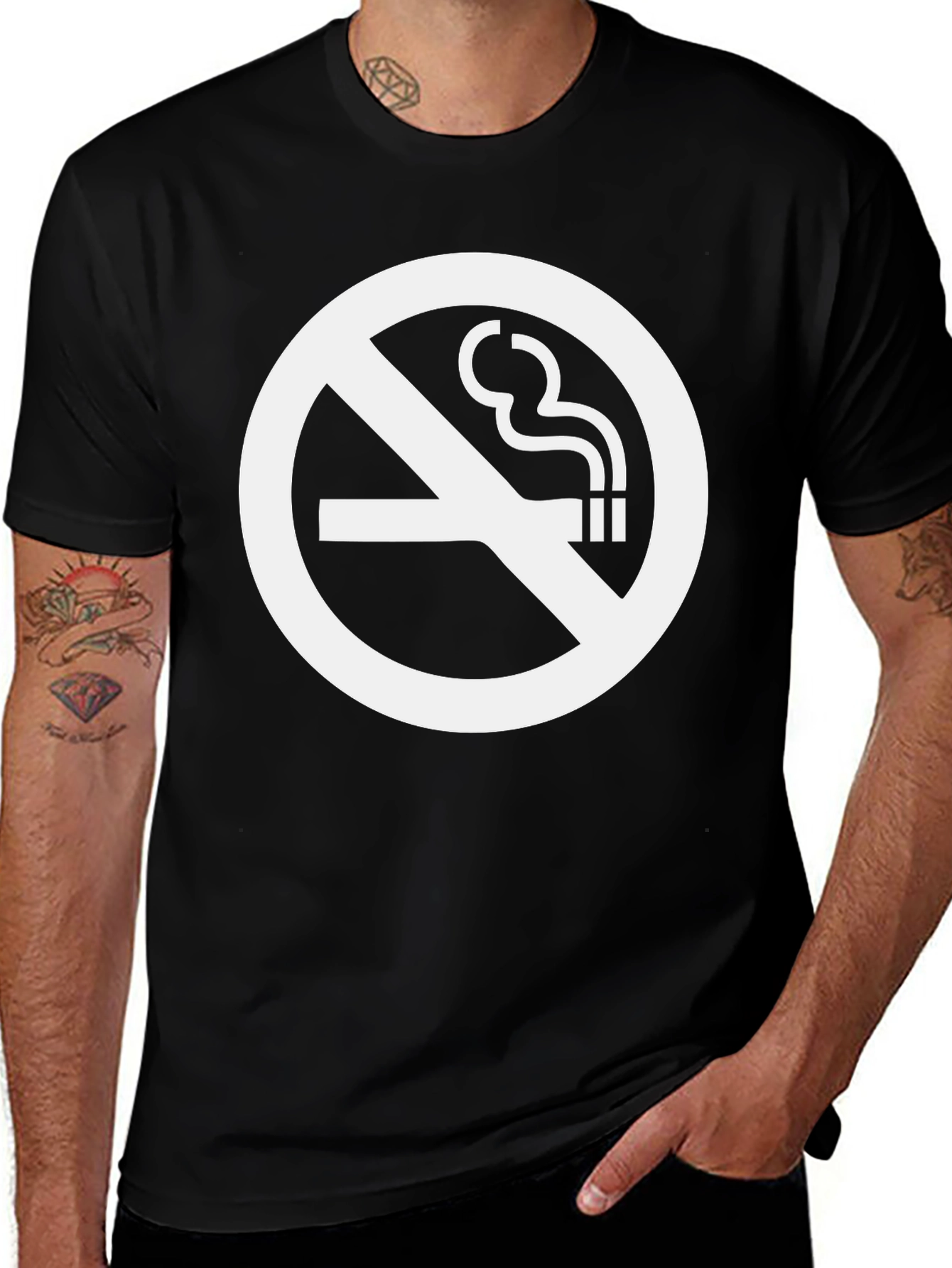 Variant 7 of No Smoking Graphic Tee - Classic Black T-Shirt