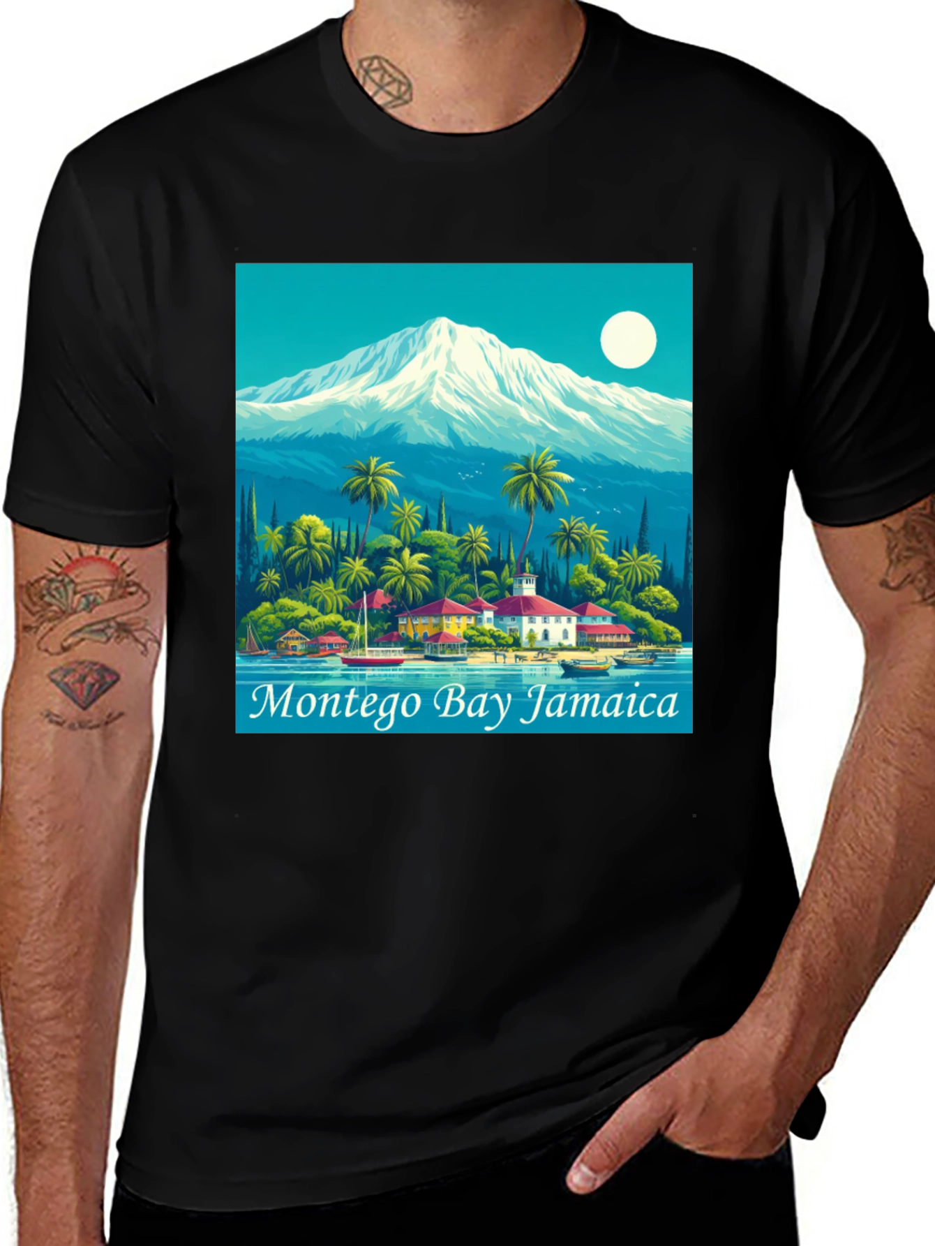 Variant 21 of Montego Bay Jamaica Graphic T-Shirt