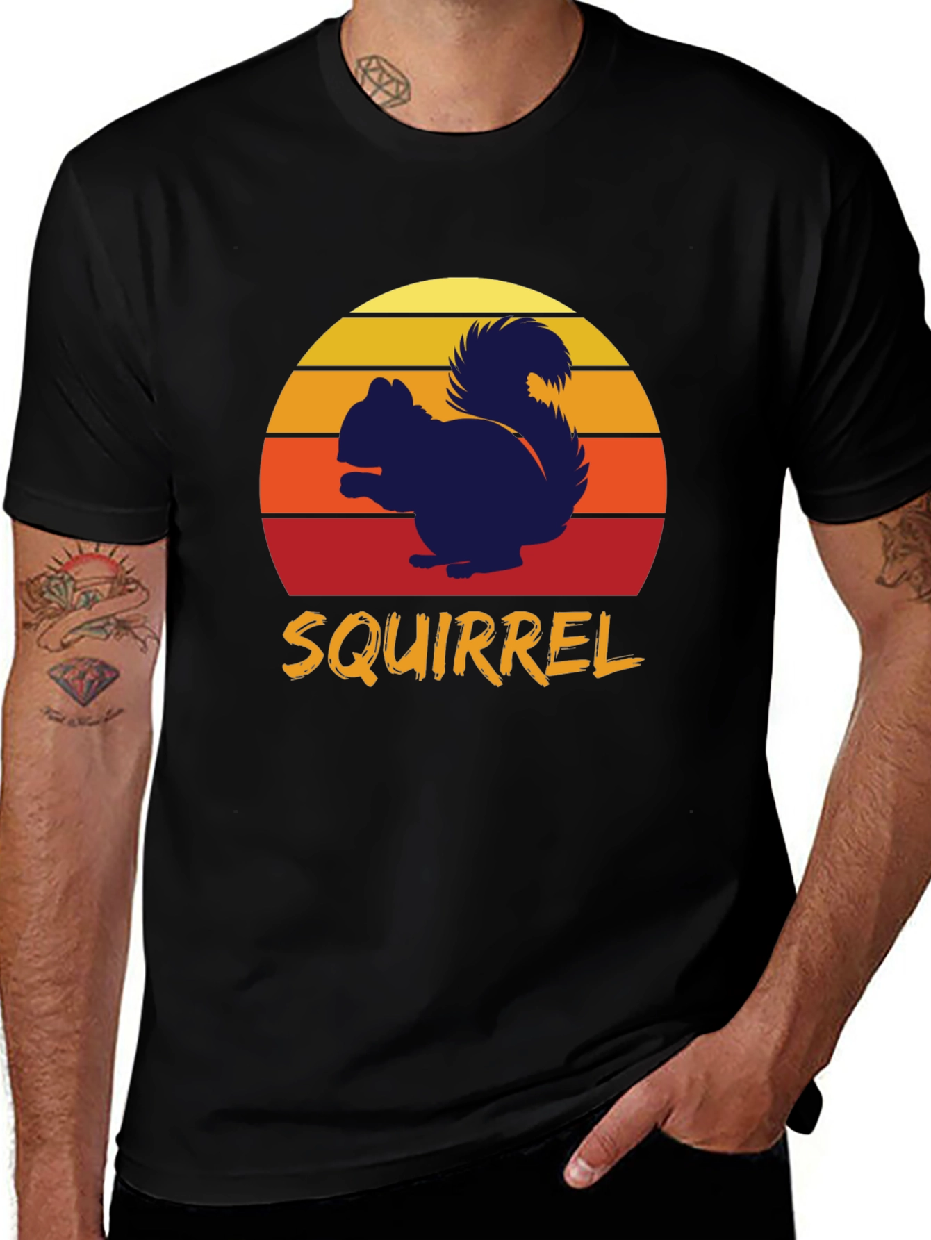 Variant 8 of Retro Squirrel T-Shirt - Nature Lover Tee