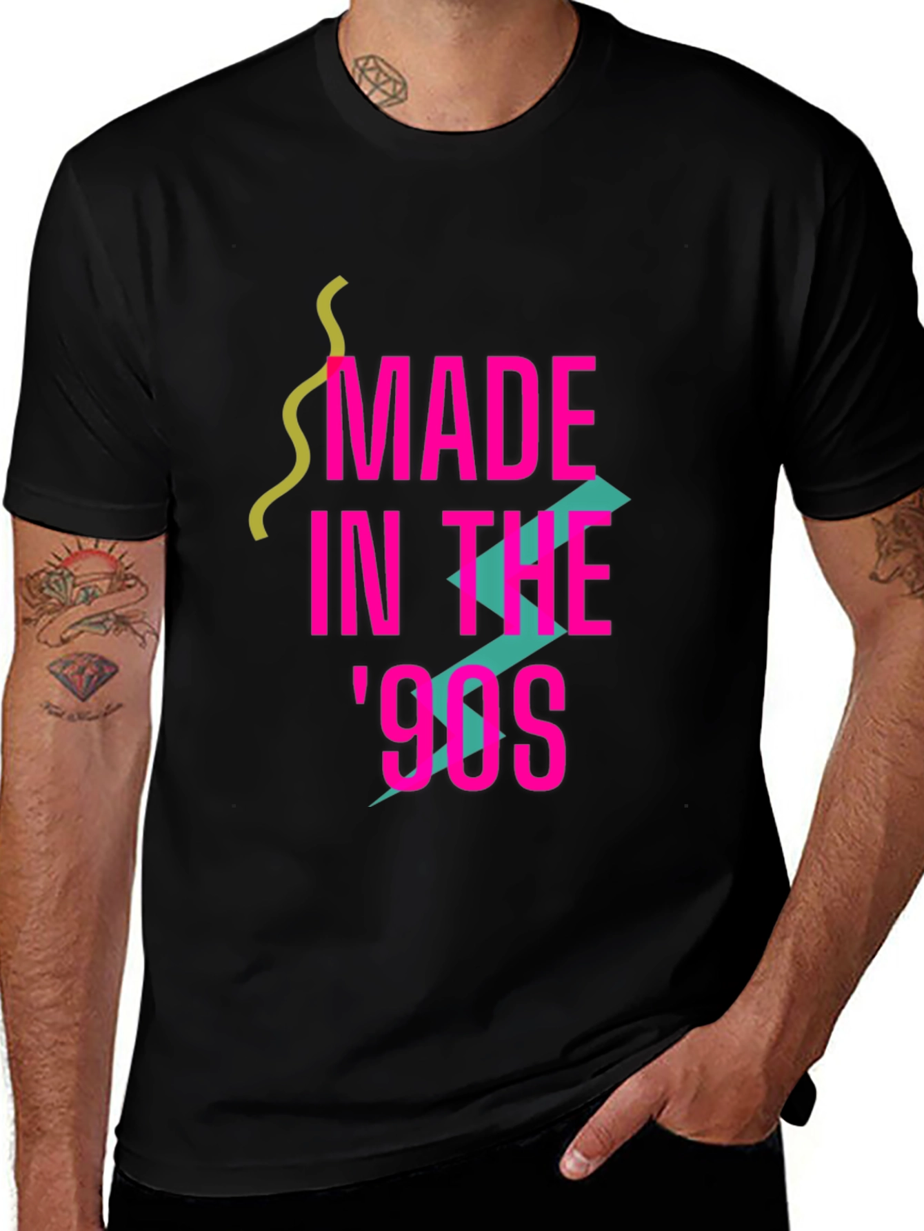 Variant 17 of Made in the 90's Black T-Shirt