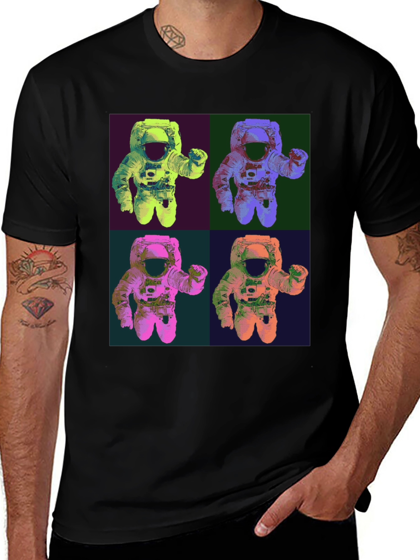 Variant 11 of Pop Art Astronaut T-Shirt - Space Explorer Tee