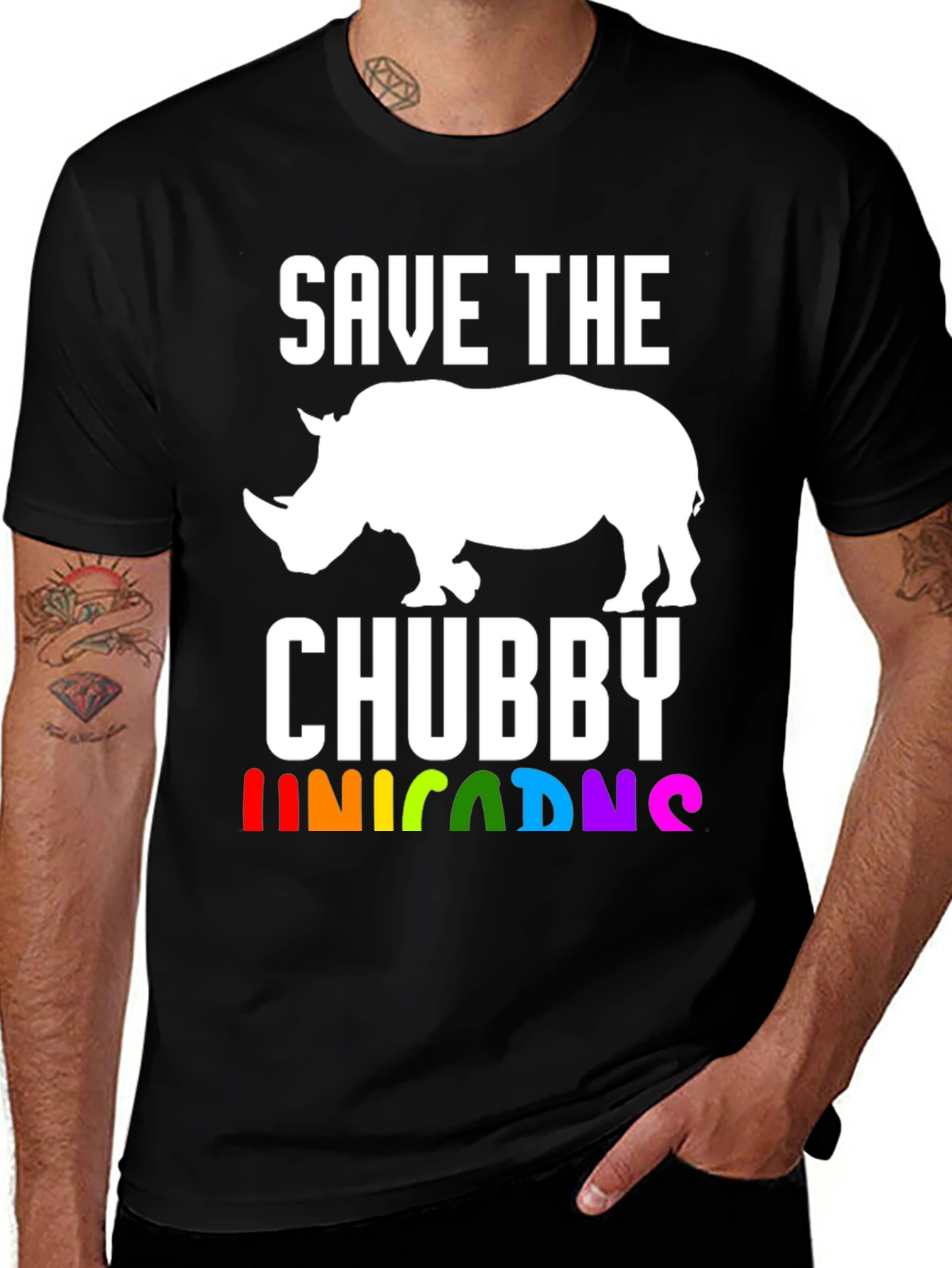 Variant 29 of Save the Chubby Unicorns Rhino T-Shirt