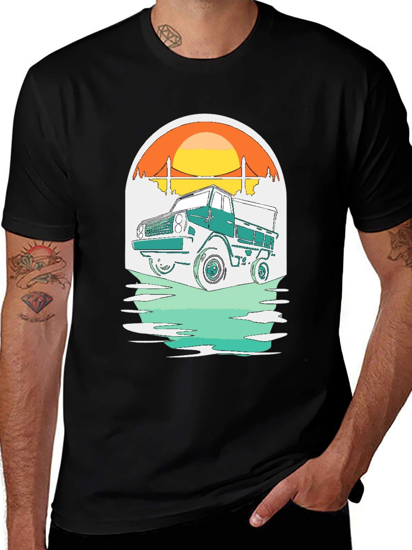 Variant 9 of Retro Truck T-Shirt - Adventure Awaits!