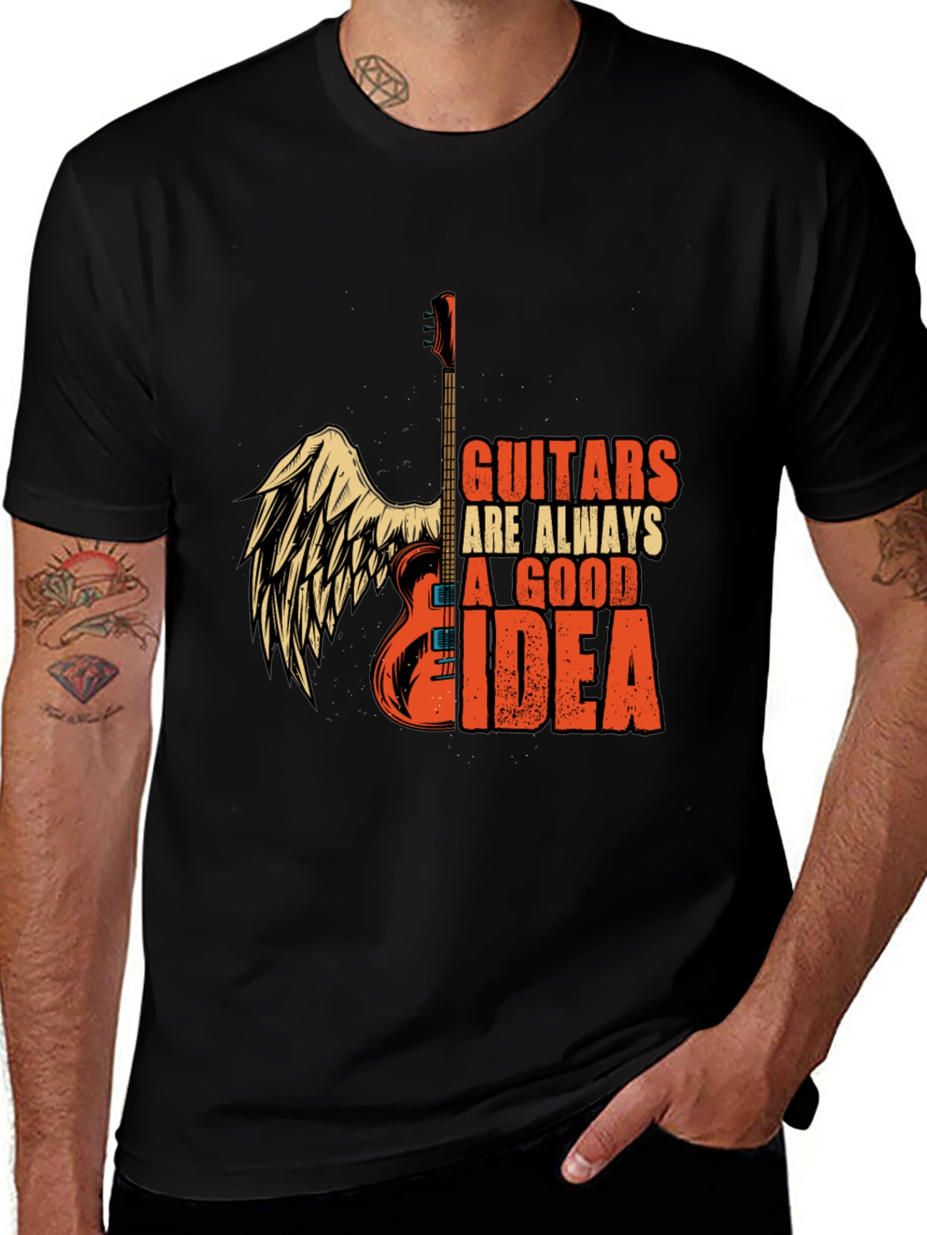 Variant 29 of Guitar Wings T-Shirt: Always a Good Idea!