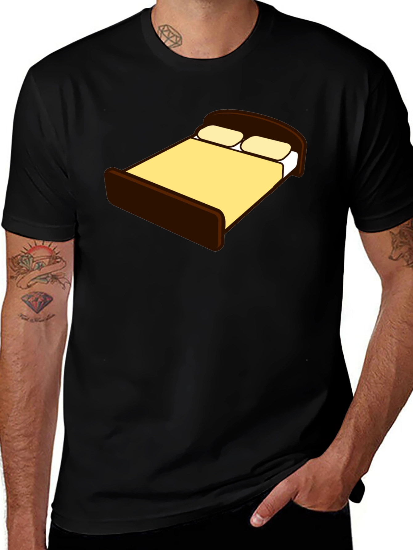 Variant 7 of Novelty Bed Graphic T-Shirt - Comfortable Cotton Blend