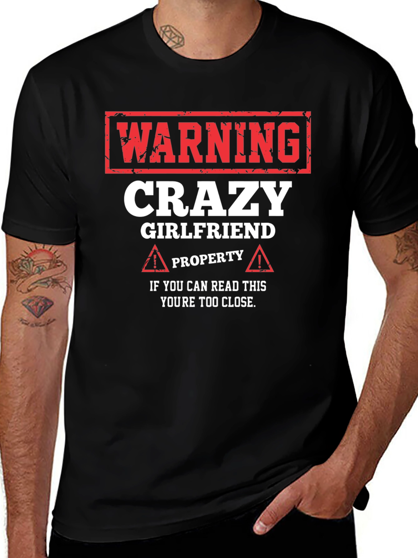 Variant 18 of Warning Crazy Girlfriend Property Graphic Tee