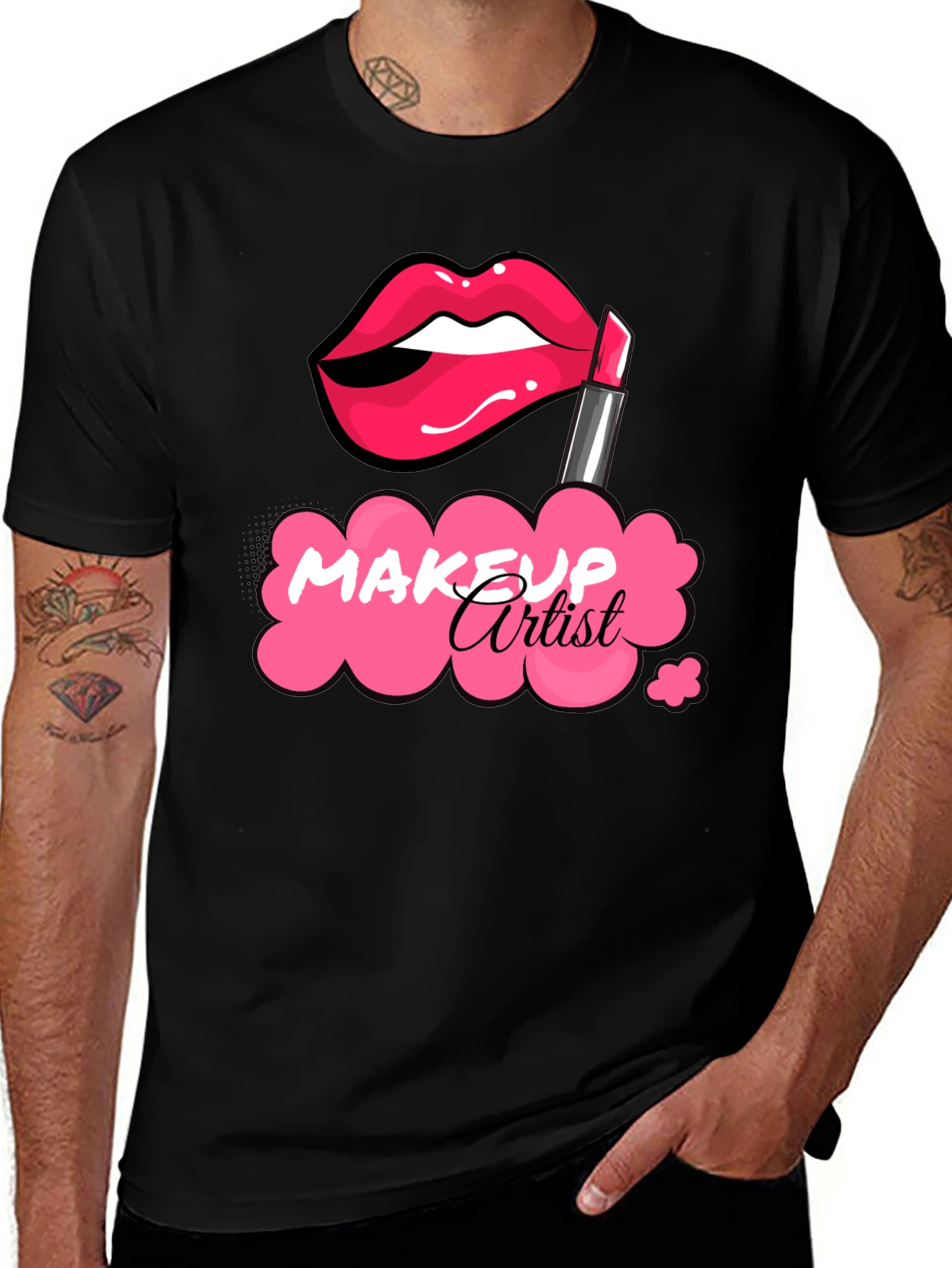 Variant 10 of Makeup Artist T-Shirt - Lipstick Graphic Tee