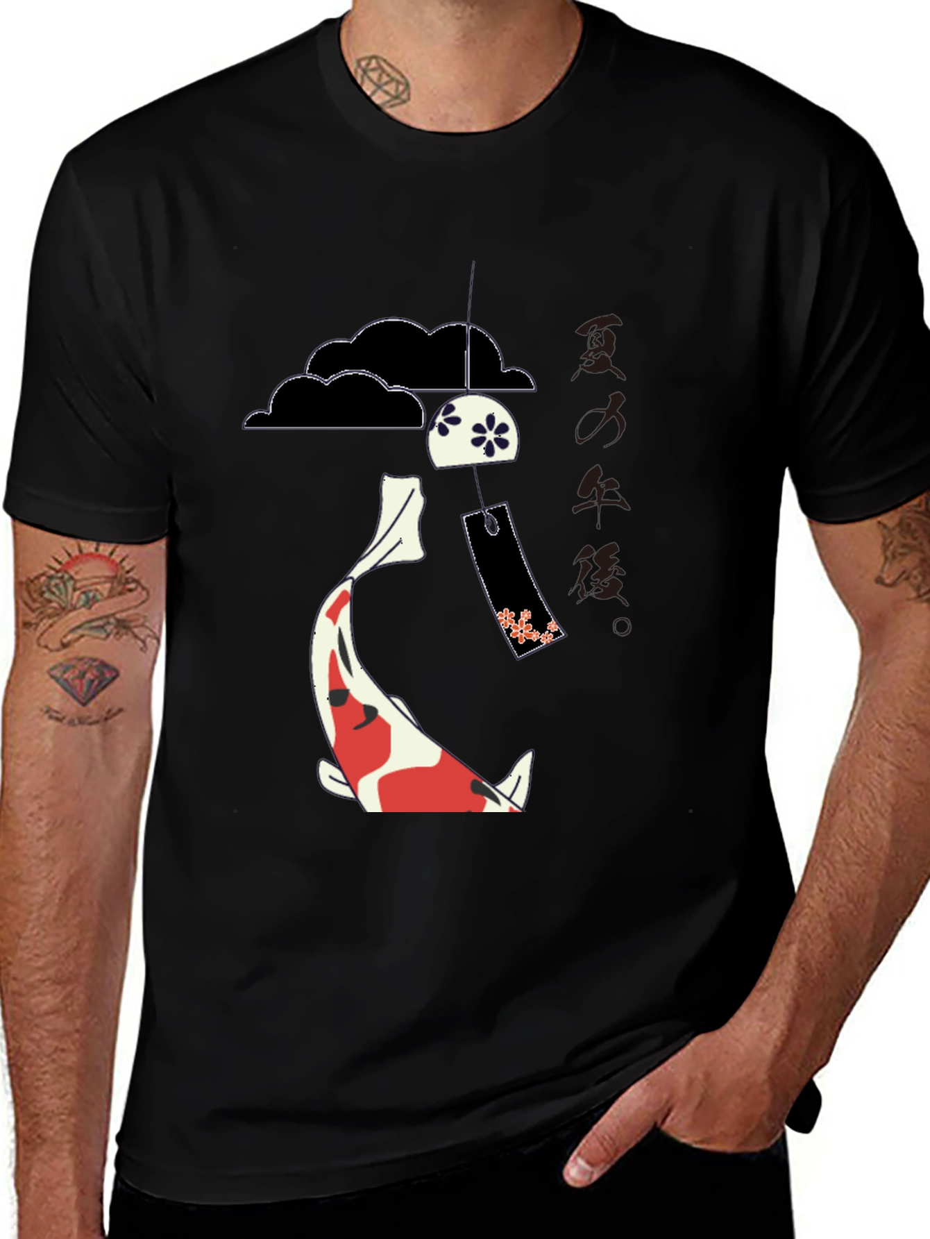 Variant 19 of Koi Fish T-Shirt - Japanese Art Style