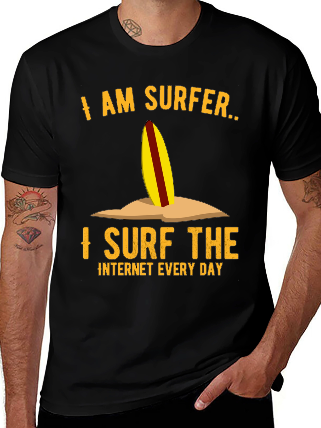 Variant 25 of I Am Surfer Internet Lover T-Shirt