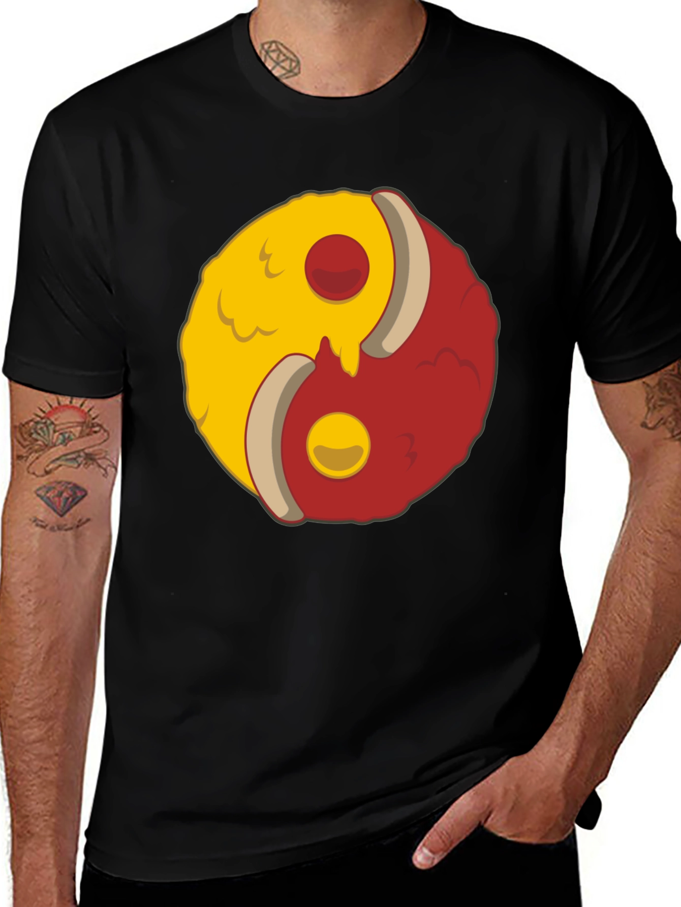 Variant 8 of Yin Yang Food T-Shirt - Funny Balance