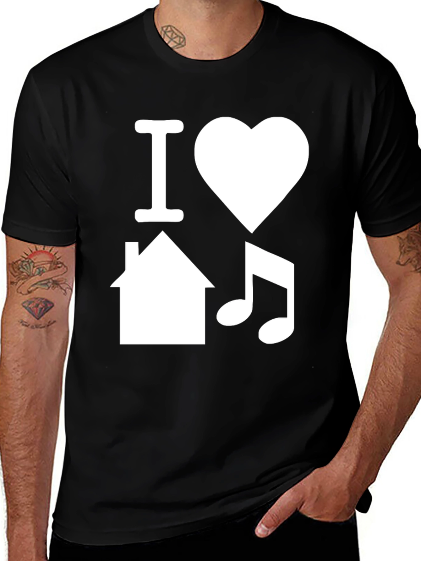 Variant 15 of I Love House Music T-Shirt - EDM Graphic Tee