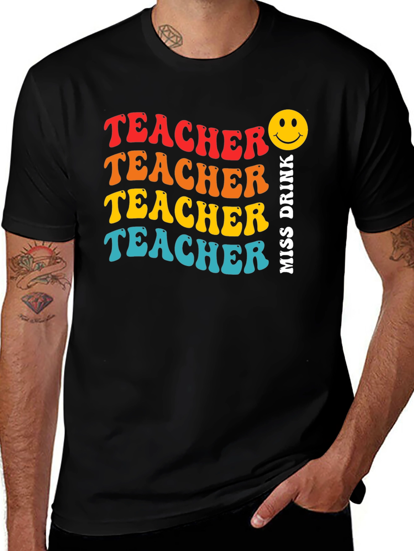 Variant 3 of Retro Teacher Miss Drink Graphic Tee