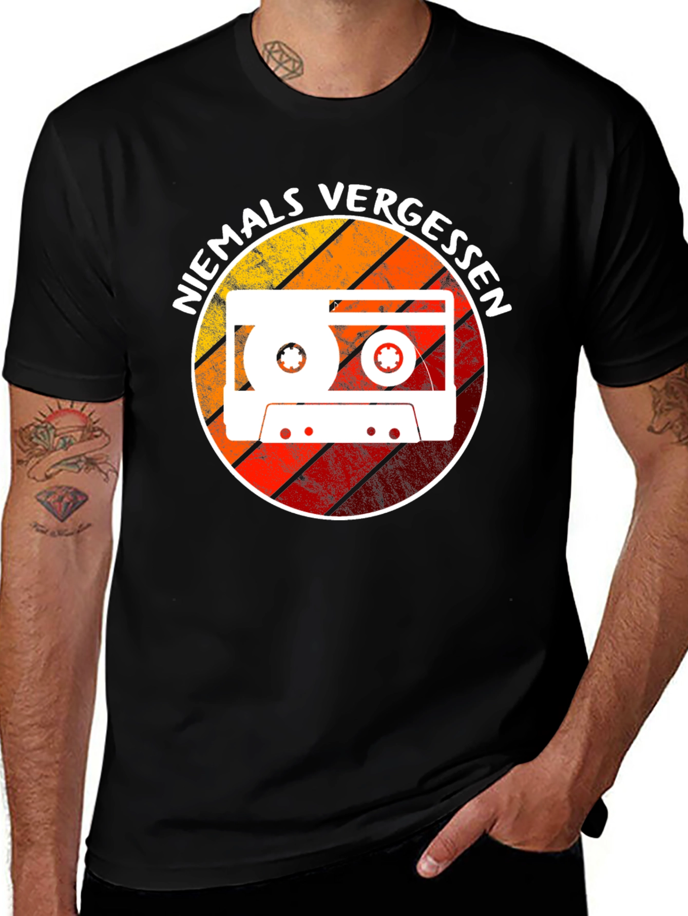 Variant 29 of Never Forget Cassette Tape Graphic Tee - Retro Style