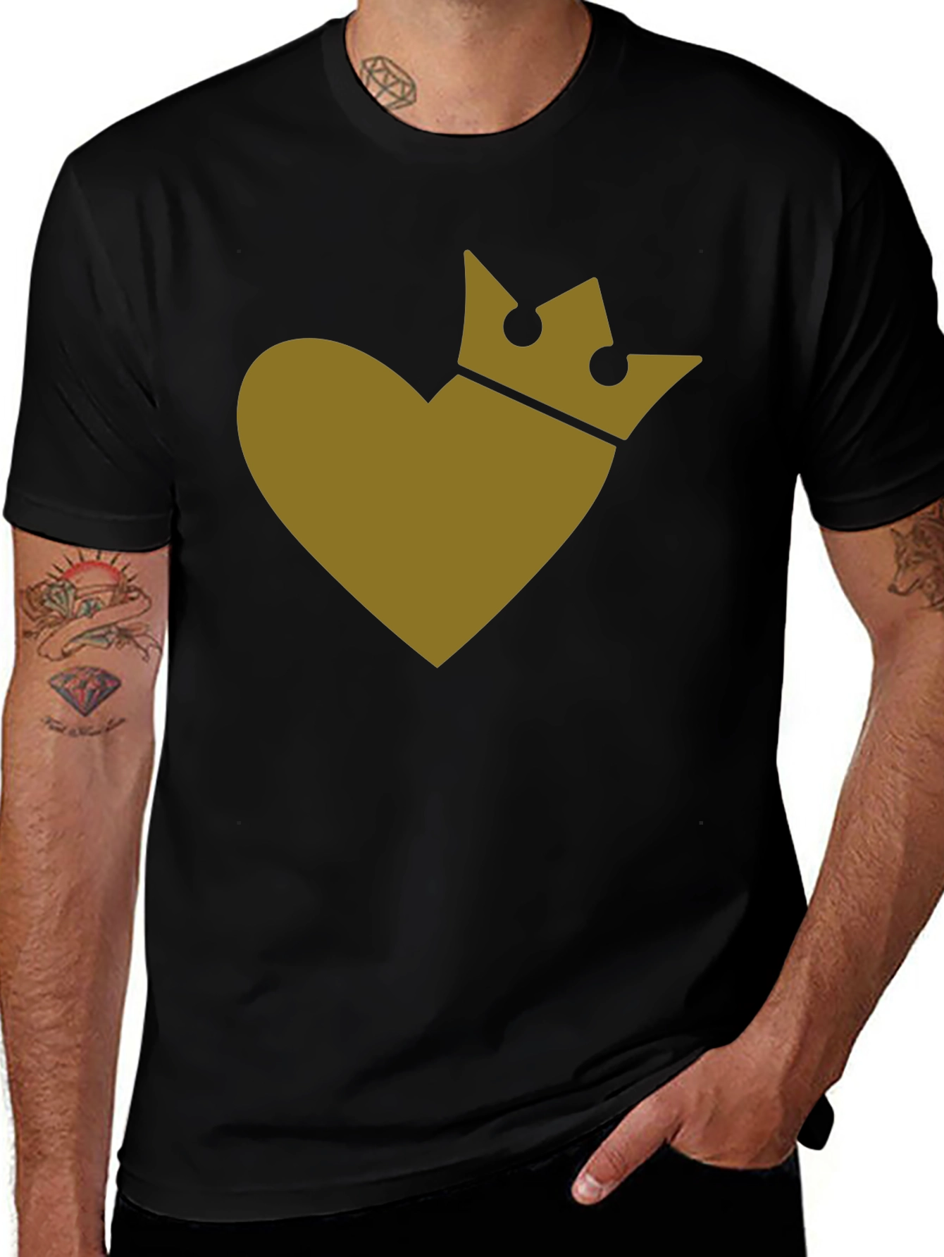 Variant 27 of King Heart Tee - Stylish Crown Heart Graphic T-Shirt
