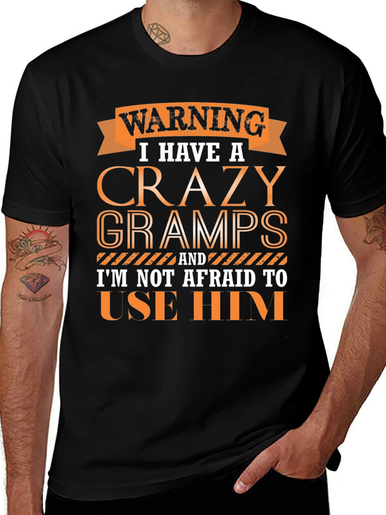 Variant 13 of Warning Crazy Gramps T-Shirt