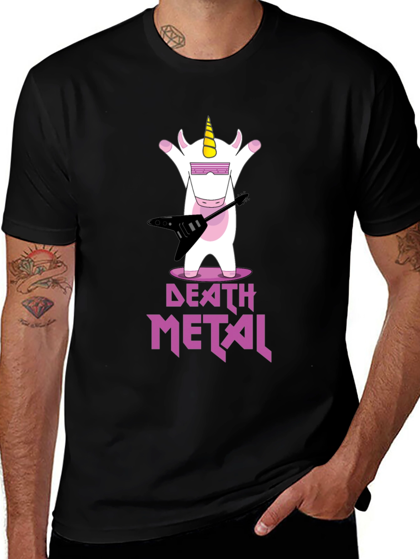 Variant 13 of Death Metal Unicorn Graphic T-Shirt