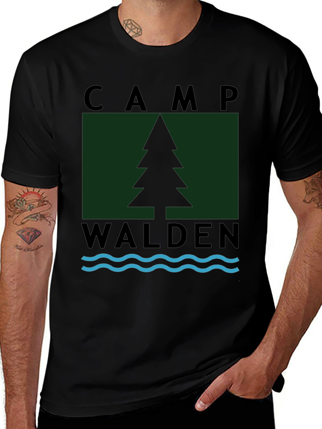 Camp Walden Graphic T-Shirt - Black