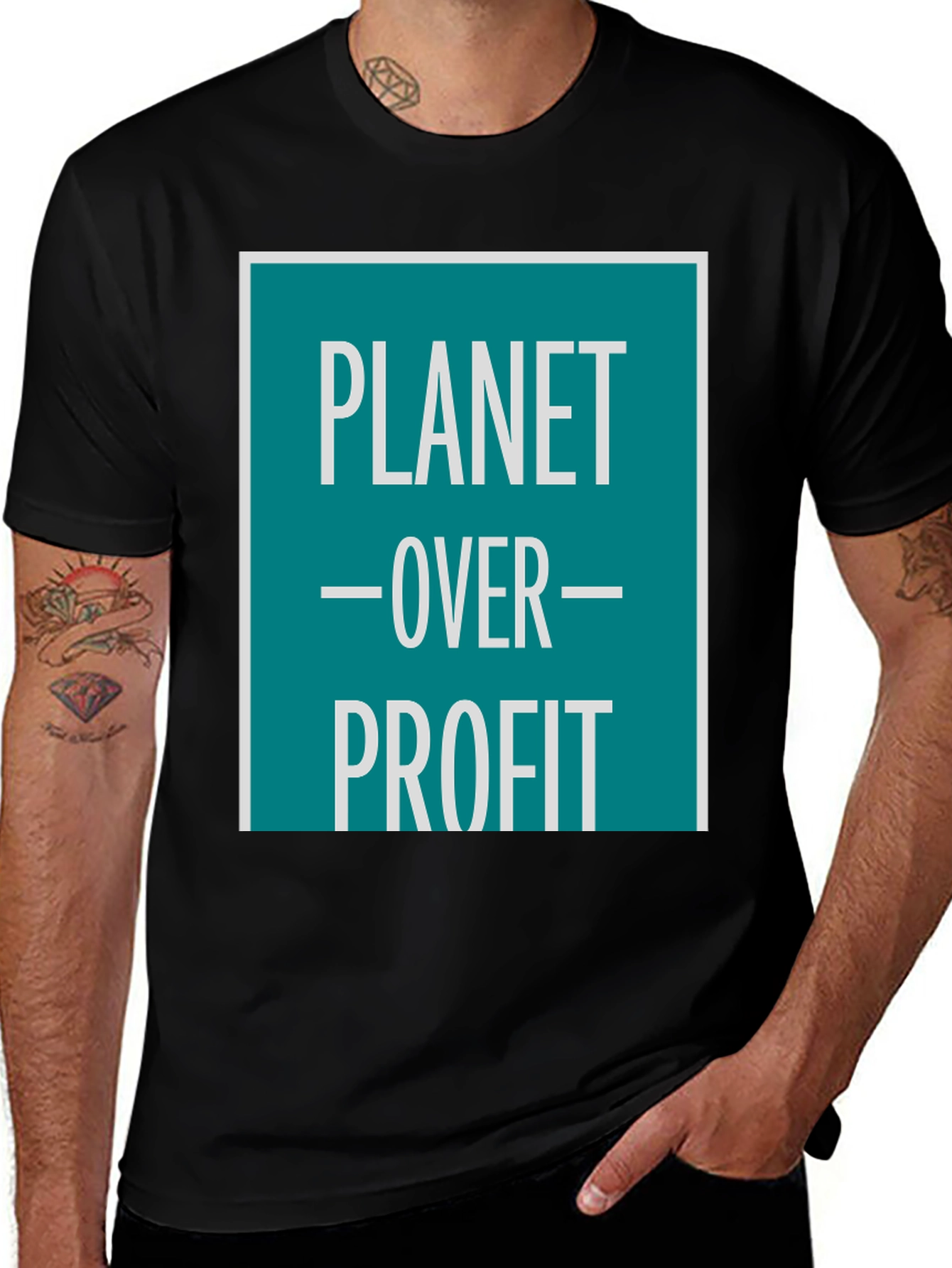 Variant 27 of Planet Over Profit Graphic Tee