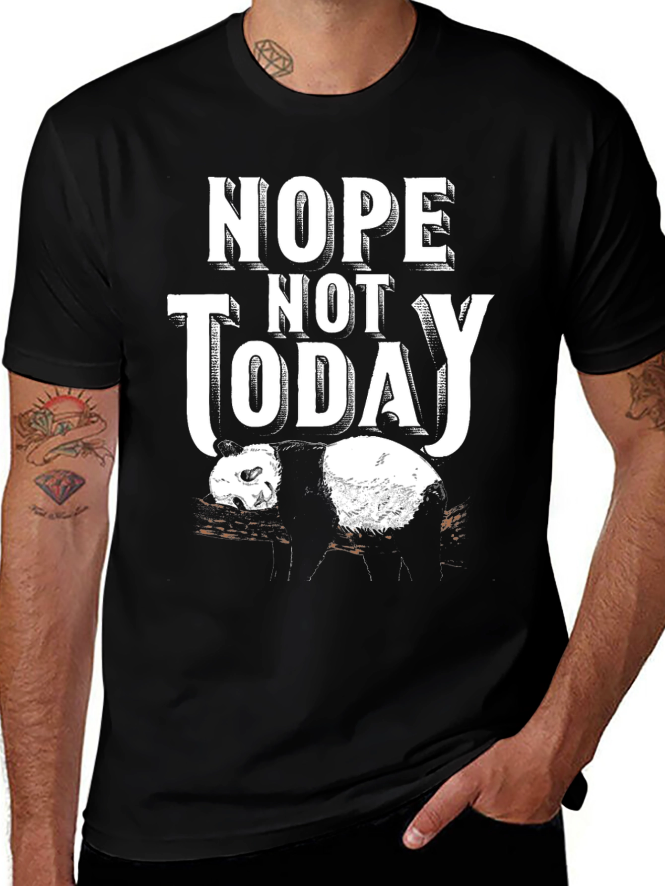 Variant 13 of Nope Not Today Panda Graphic Tee