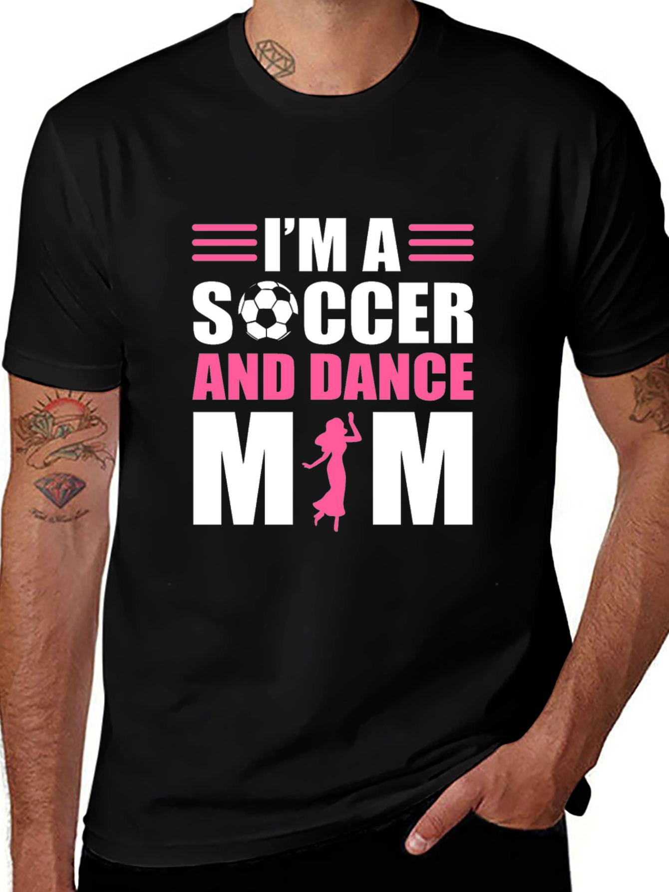 Variant 9 of Soccer and Dance Mom Graphic T-Shirt