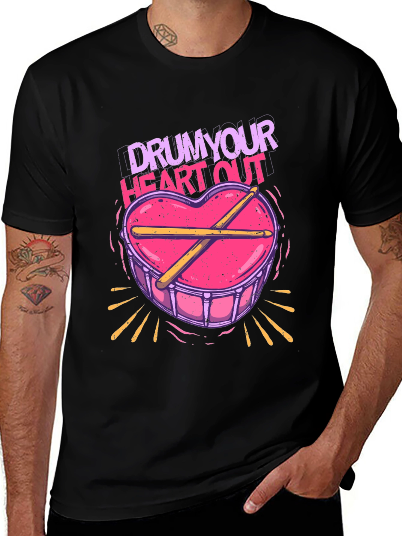 Variant 29 of Drum Your Heart Out Graphic T-Shirt