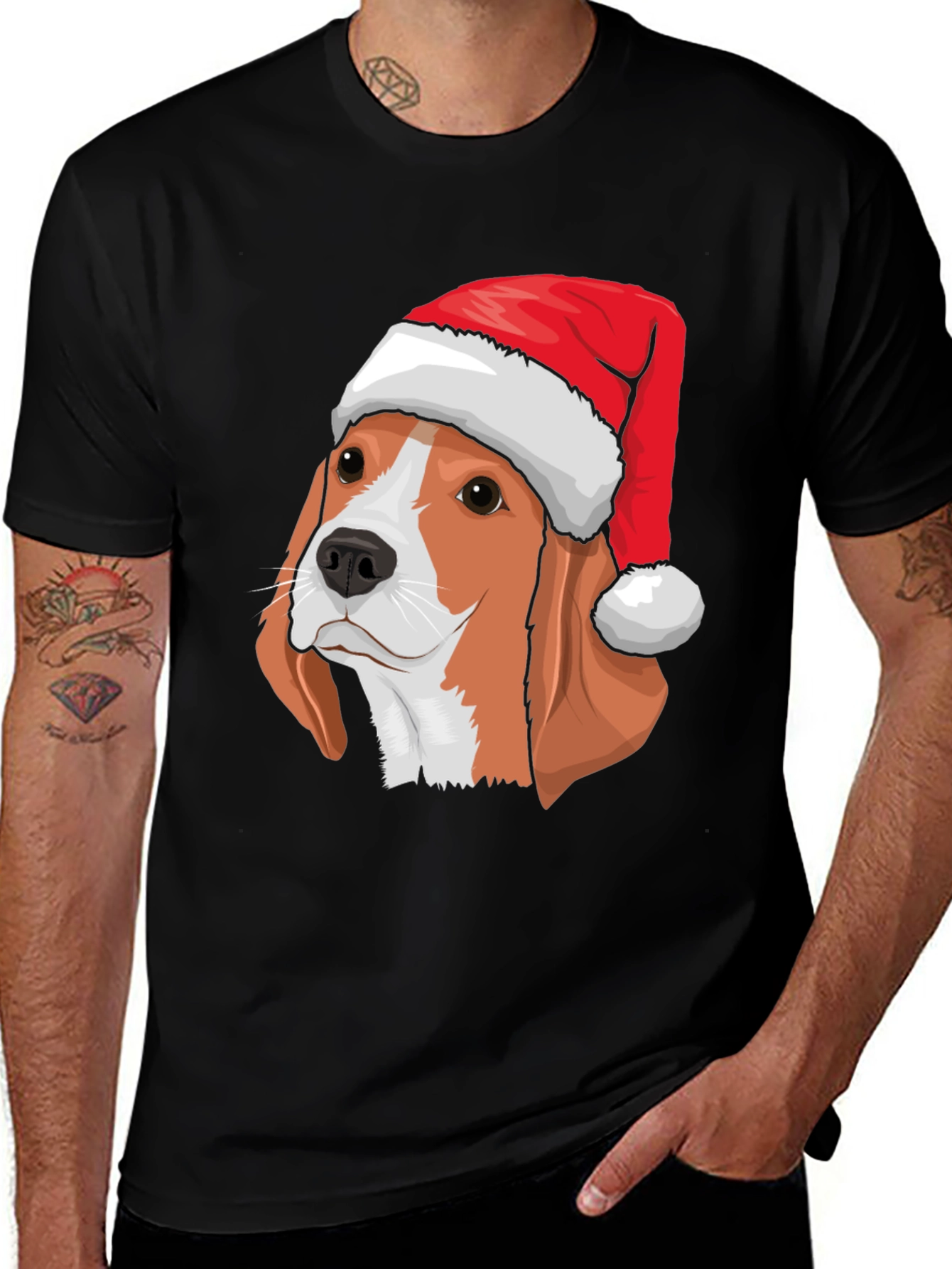 Variant 30 of Festive Beagle Christmas T-Shirt