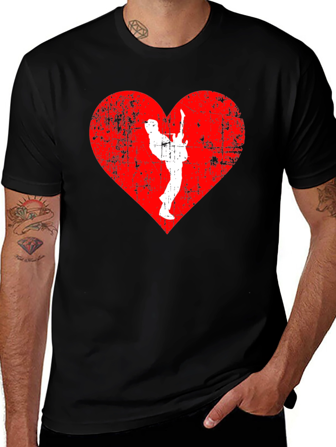 Variant 8 of Guitar Heartbeat Graphic T-Shirt