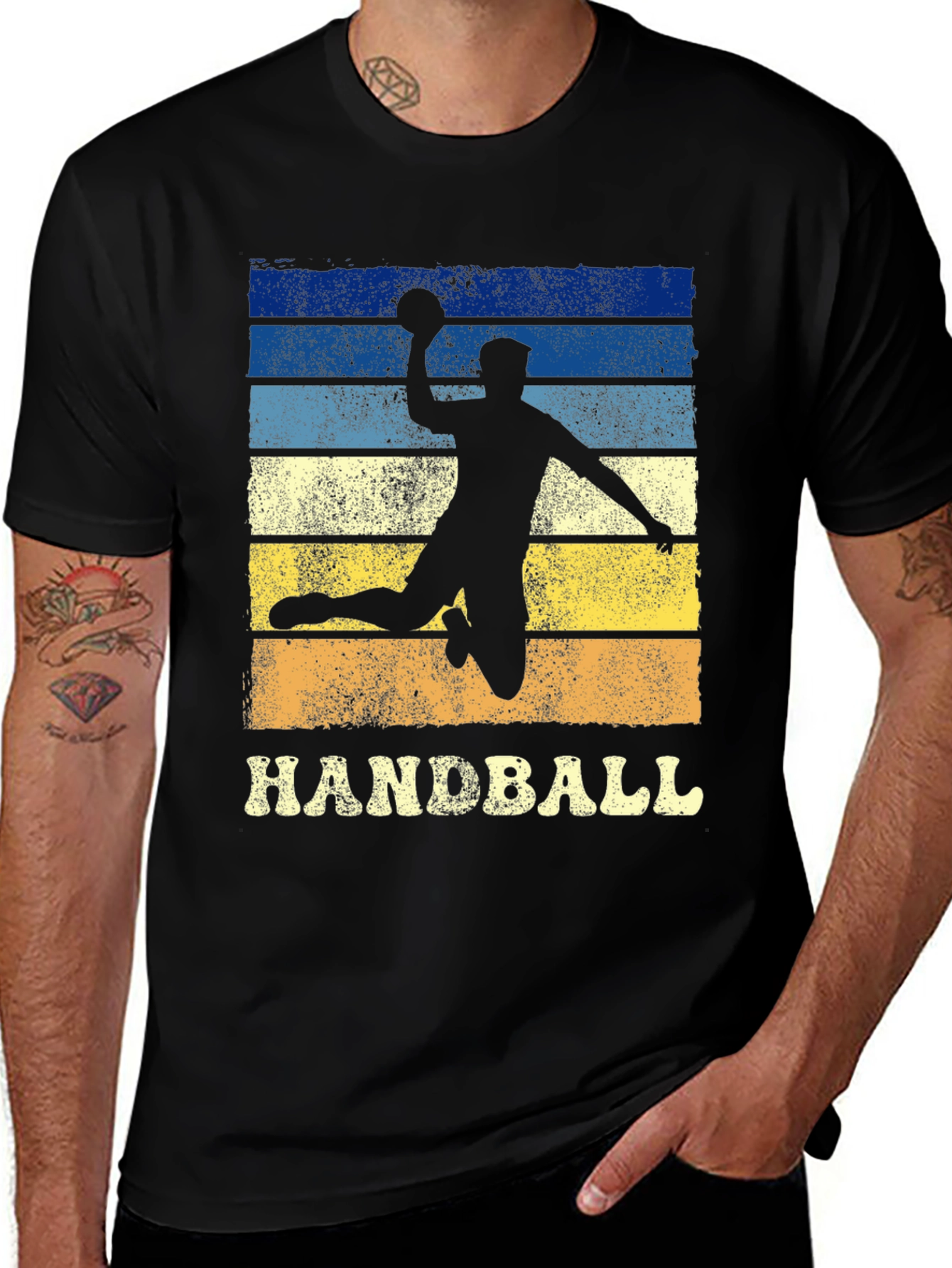 Variant 27 of Retro Handball Player T-Shirt - Vintage Style