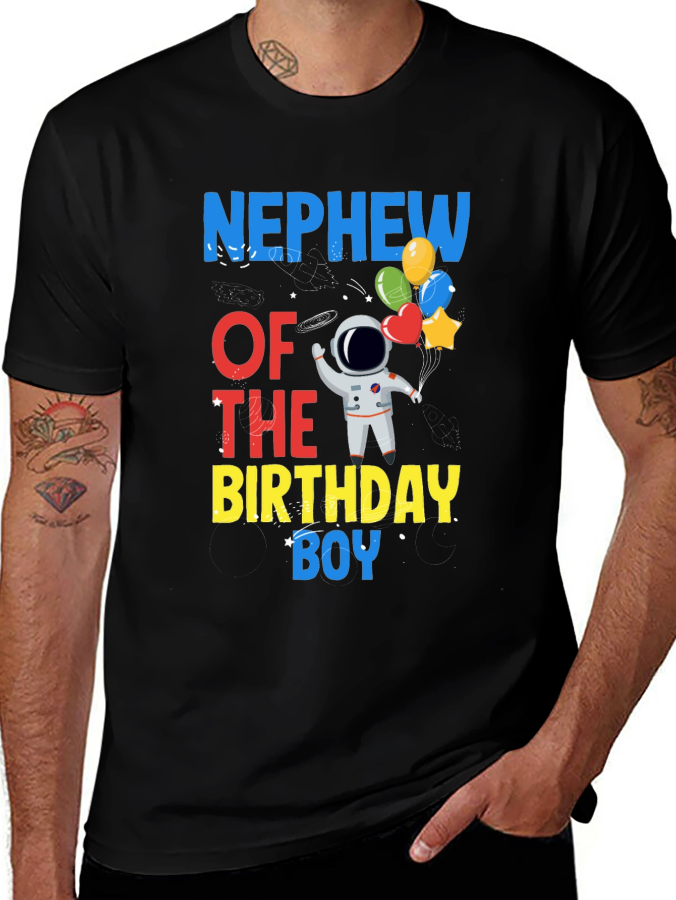 Variant 16 of Nephew of the Birthday Boy Astronaut T-Shirt