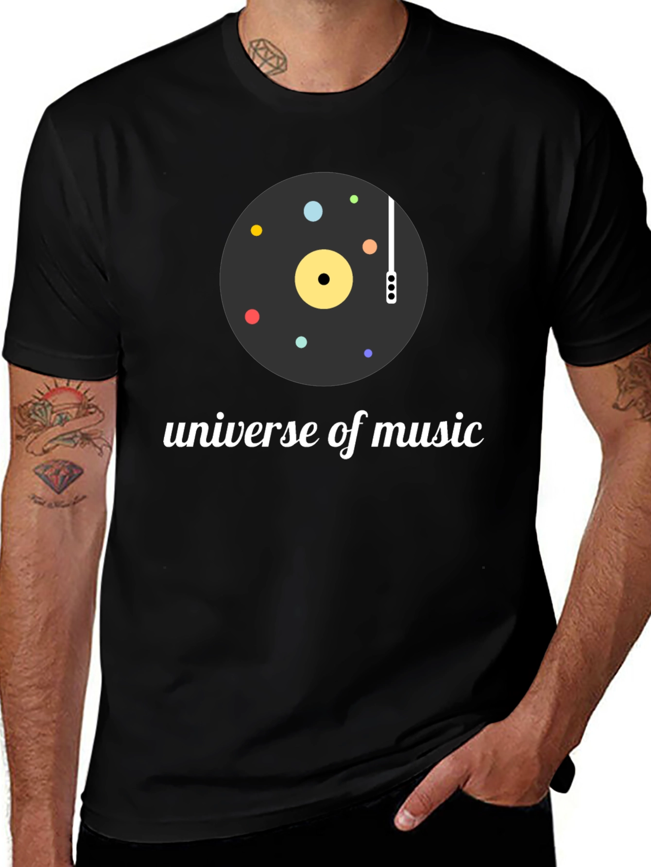 Universe of Music Black Graphic Tee