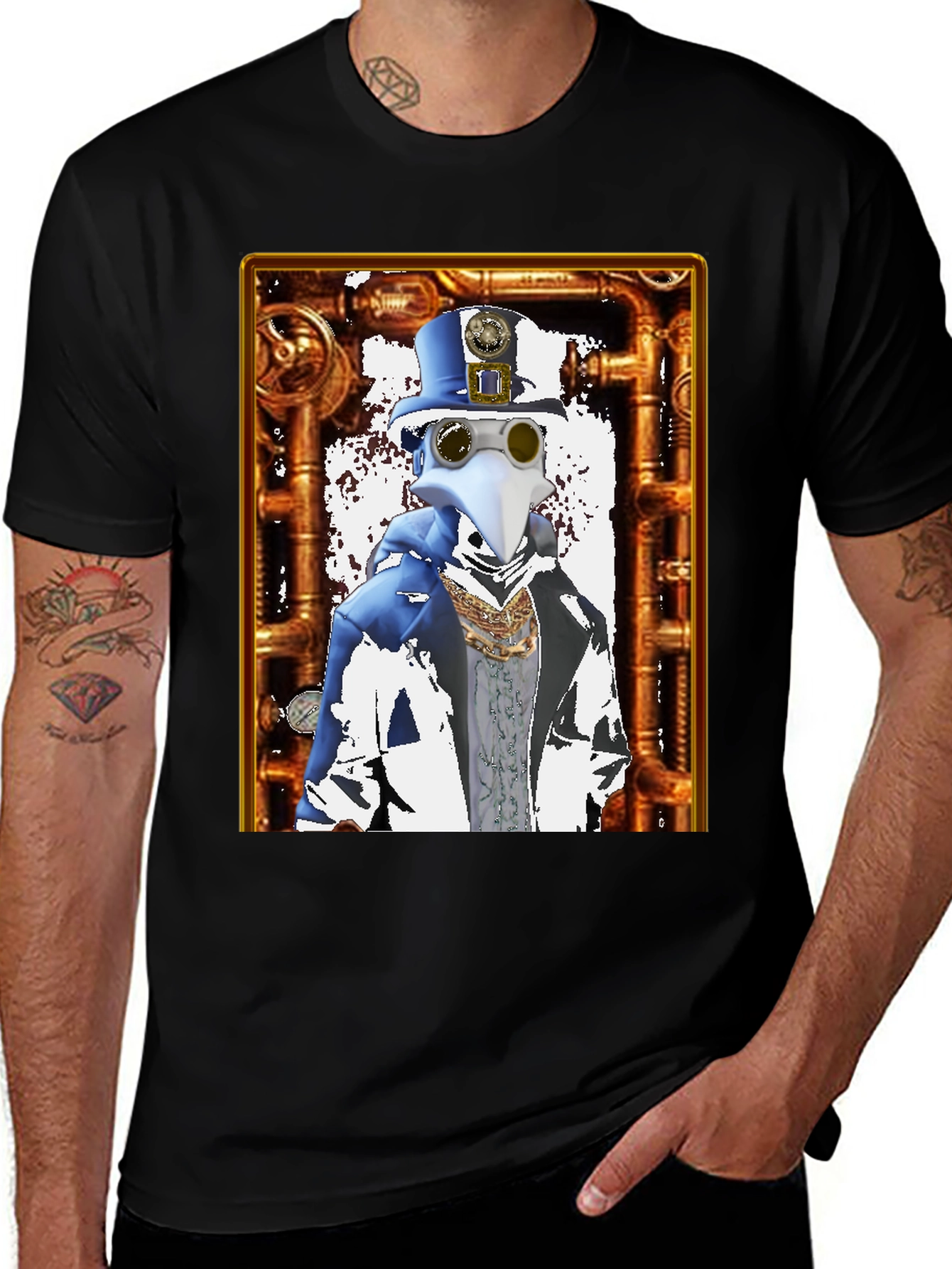 Variant 27 of Steampunk Plague Doctor Tee